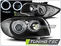 Přední světlomety, lampy BMW 1 E87, E81, 2004-2011, Angel Eyes, černé LPBMD5