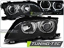 Přední světlomety BMW E46 Sedan Touring, 2001-2005, Angel Eyes, černé black LPBMD8