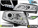 Přední světla Audi A6, 2004-2008, XENON, Tube Light, LED, chrom + denní svícení LPAUC0