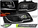 Přední světlomety Audi Audi A4 2001-2004, LED Tube Light, černé, LED blinkr LPAUC3
