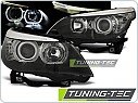 Přední světlomety BMW E60, E61 2003-2007, Angel Eyes černé black LPBME3