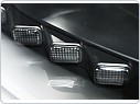 Přední světlomety, světla, lampy VW Volkswagen T5, 2010 - LED Daylight, černé black s homologací LPVWK3