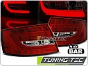 Zadní světlomety, lampy Audi A6, C6, 2004-2008, sedan, LED BAR červené, čiré, 6pin, LDAUC0
