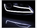 Přední světlomety, světla, lampy VW Volkswagen Jetta 6, 2011-, LED Tube Light, černé black LPVWK8