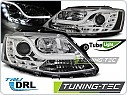 Přední světla, lampy Volkswagen, VW Jetta, 2011-, Tube light tru DRL, chrom, LPVWL4