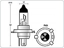 Autožárovka Lampa H4, 12V/60/55W Blu Xenon, 2ks