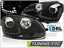 Přední světlomety, světla, lampy, lampy VW Golf 5, 2003-2009, LED Daylight s DRL, černé black LPVWM6