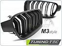 Přední maska, ledvinky BMW F30, F31 styl M3, matná černá