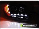 Přední světlomety, světla, lampy, Seat Ibiza 6L, 2002-2008, LED + LED blinkr černé, LPSE28