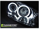 Přední světlomety, světla, lampy Peugeot 206, 2002-2007, Angel Eyes CCFL, chrom, LPPE28