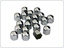 Kovové, chromové krytky šroubů kol pro 19mm klíč, sada 20ks