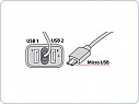 Nabíječka do auta 2x USB 1x Micro USB s kabelem 12-24V, 5800mA Apple, Android/Windows