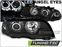 Přední světla, světlomety BMW E46 1998-2001, sedan, touring, Angel Eyes LED, černé LPBMG1