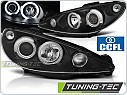 Přední světla, světlomety, lampy Peugeot 206, Angel Eyes CCFL, černé black, LPPE29