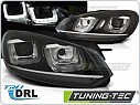Přední světla U-LED denními světly VW Golf 6 08-12 černé 