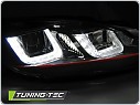 Přední světla U-LED denními světly  VW Golf 6 08-12 černé - červené