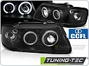 Přední světla angel eyes CCFL AUDI A3 8L 1996-2000 černá