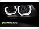 Přední světla 3D LED angel eyes BMW E90,E91 2005-2008 černá