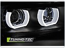 Přední světla 3D LED angel eyes BMW E90,E91 2005-2008 černá