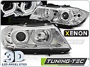 Přední světla xenon D1S 3D LED angel eyes BMW E90,E91 2005-2008 chromová