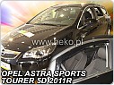 Plexi ofuky, deflektory Opel Astra J, 2010-2015 přední