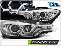 Přední světla BMW 3 F30, F31 s LED Angel Eyes DRL 2010-2015 chromová, LPBMI7