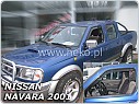 Plexi ofuky, deflektory Nissan Navara 2001-2005 přední