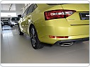 Škoda Superb III - boční spoilery zadního nárazníku z ABS plastu V2 - GLOSSY BLACK
