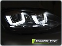 Přední světla VW Golf 7 2012-2017, U-TYPE, s led drl denním svícením a dynamickým blinkrem 