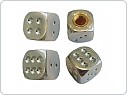 Čepičky na ventilky, hrací kostky, chrom. 4ks