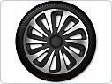 Kryty kol, poklice na kola, Caliber Carbon silver black, 17, 1ks, pouze po 4ks
