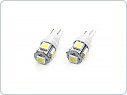 LED žárovka T10 (W5W) 5SMD 12V, bílá 1ks