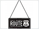 Plechová cedule Route 66, závěsná 10x20cm