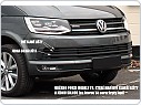 VW T6 - NEREZ chrom lišty předního nárazníku (Comfort line / Highline) - OMTEC