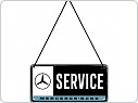Plechová cedule Mercedes Service, 10x20cm