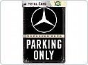 Plechová cedule Mercedes Parking Only, 10x14cm