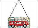 Plechová cedule VW T1, Travel, 10x20cm