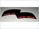 Škoda Superb III - atrapy výfuku TURBO design v provedení RS230 Glossy black - GLOWING RED