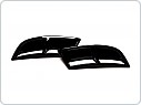 Škoda Superb III - atrapy výfuku TURBO design v provedení RS230 Glossy black - GLOWING WHITE