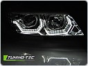 Přední světla BMW E90 E91, 2005-2008, Angel Eyes 3D, chromová