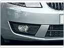 Škoda Octavia 3, 2013-2017, Díly do předního nárazníku Milotec, ABS černá metalíza